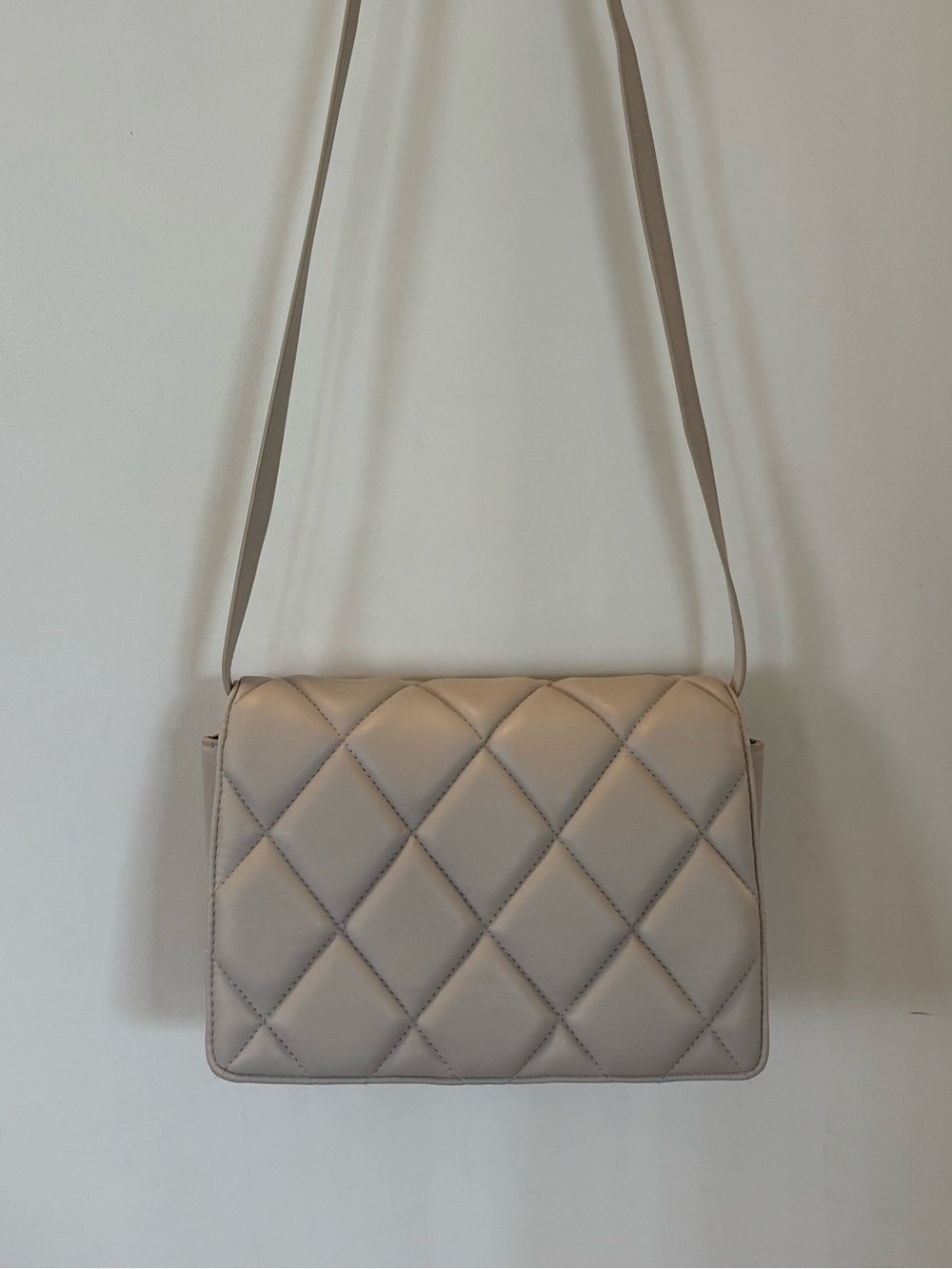 H&M Quilted Crossbody Bag - Light Beige